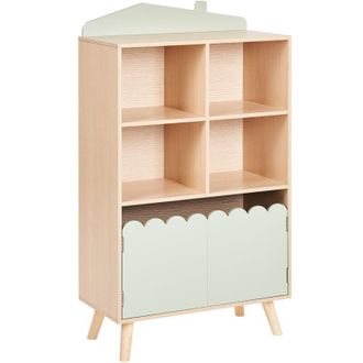 Beliani 2 Tier Shelving Unit LACKEY 105 cm Light Green