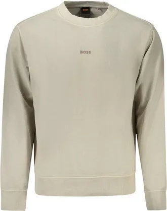HUGO BOSS Beige Cotton Men Mens Sweater