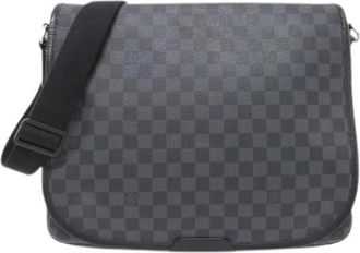 Louis Vuitton Pre-owned Cross Body Bags, male, Gray, Size: ONE SIZE Pre-owned Coated Canvas Shoulder Bag