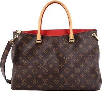 Louis Vuitton Pallas Tote Monogram Canvas With Leather (Authentic Pre-Loved)