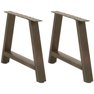 vidaXL Vidaxl - Patas Para Mesa De Centro En Forma De A (2 Unidades, 70 X 42-43 Cm, Acero)