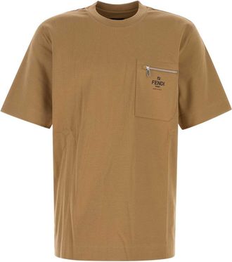 Fendi Camel Cotton T-shirt