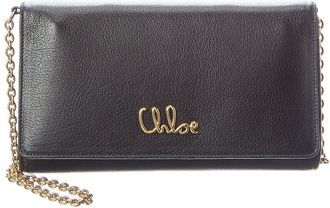 Chlo&eacute; Leather Wallet On Chain