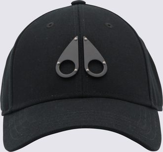 Moose Knuckles Black Cotton Icon Baseball Cap