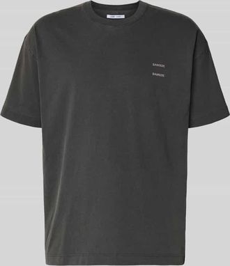 Sams&oslash;e & Sams&oslash;e T-Shirt mit Logo-Print Modell JOEL in Anthrazit, Gr&ouml;&szlig;e XXL