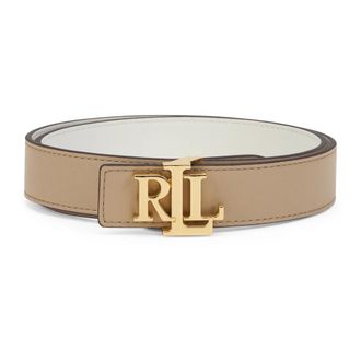 Ralph Lauren Accessoires, Dames, Beige, S, Leer, Logo Reversible Leather Belt