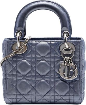 Dior Pre-owned Dior Mini Iridescent Lambskin Cannage Lady Dior Ladies PHA23QGTA4G94A30