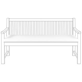 Beliani Beliani - Coj&iacute;n Para Banco De Jard&iacute;n Asiento Para Exterior Poli&eacute;ster Impermeable 152 Cm Blanco Vivara