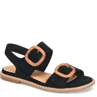 S&ouml;fft Womens Napa Slingback Sandals In Black