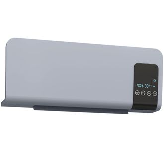 OEM Calefactor El&eacute;ctrico De Pared 1000w/2000w Estufa Con Pantalla Led Y Mando A Distancia 54,5x12x21,5 Cm Gris