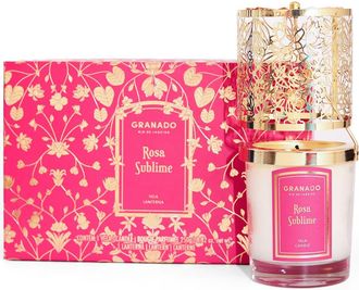 Granado Rosa Sublime Scented Candle & Lantern Set in Rose Scented at Nordstrom Rack