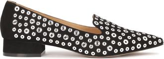 Kazar Su&egrave;de platte pumps met studs - Dames - Pumps - Veelkleurig - 37 EU - Su&egrave;de - Schoenen