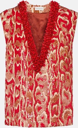 Dries Van Noten Top College con decorazioni