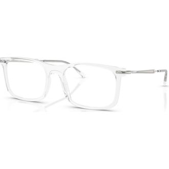 Ray-Ban 54mm Rectangle optical glasses in Transparent at Nordstrom