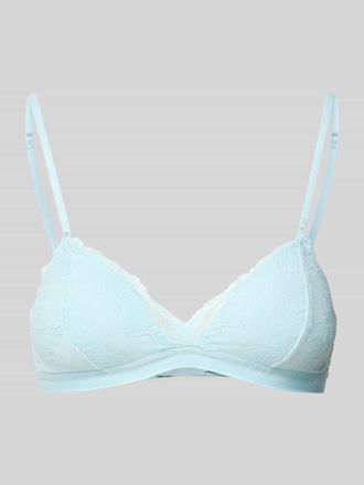 Calvin Klein Underwear BH mit Spitzenbesatz in Aqua, Gr&ouml;&szlig;e L
