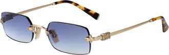 Miu Miu Womens Sunglasses 0mu B50s Pale Gold Metal