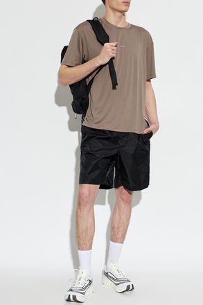 SATISFY T-shirt With Printed Logo, Mens, Brown