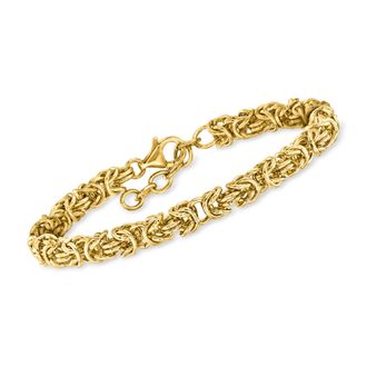 Ross-Simons Italian 14kt Yellow Gold-Plated Byzantine Bracelet