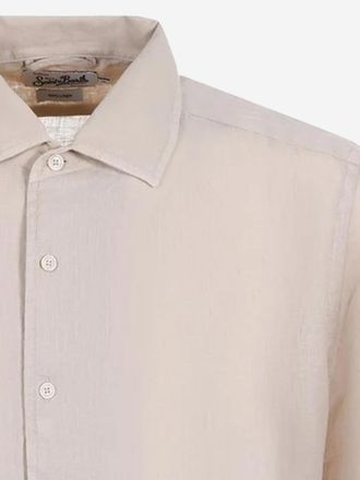 MC2 Saint Barth Mens Linen Shirt Beige