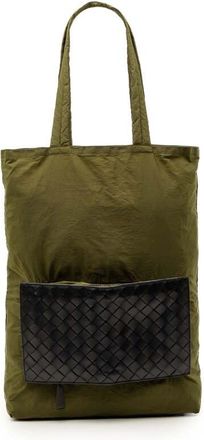 Bottega Veneta Pre-owned Bottega Veneta Intrecciato Trimmed Nylon Eco Tote Ladies THLHMSH0D0P3DITA