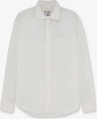 MC2 Saint Barth Camicia in cotone con logo ricamato frontale - MC2 SAINT BARTH - gender_Man