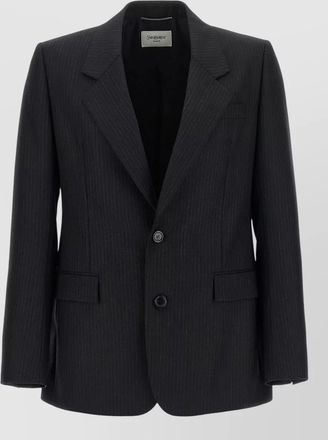 Saint Laurent pinstripe single breasted blazer notch lapel