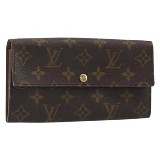 Louis Vuitton Pre-owned Long Wallet - Dames - Vintage Accessoires - Bruin - ONE Size - Leer - Vintage