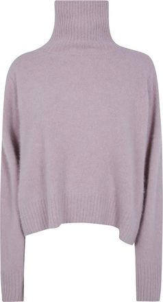 C.T. Plage Jersey de cuello alto de manga larga - Knitwear - Mujer - Rosa - XS