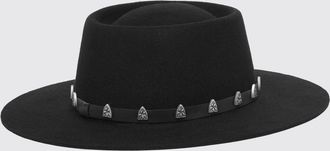 Philipp Plein Cappello Panama in feltro di lana con stampa Skull