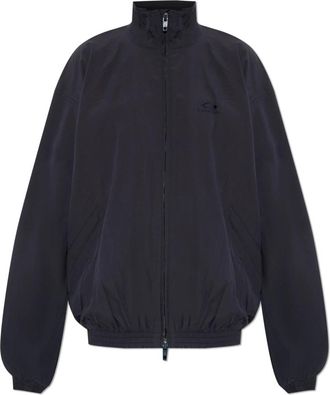 Balenciaga Jas met logo - Dames - Zomerjassen - Blauw - M - Jassen