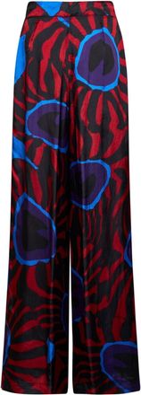 Dries Van Noten Womens Trousers Pamplona Marbled Clay Multicolour Canvas