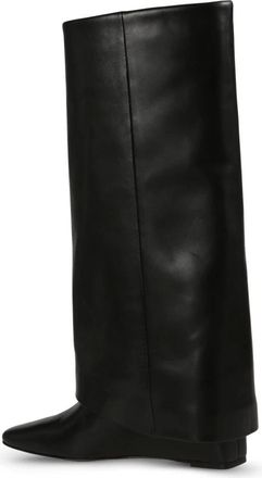 SIMKHAI Schoenen, Dames, Zwart, 37 EU, Leer, Quinn Leather Fringe Boot