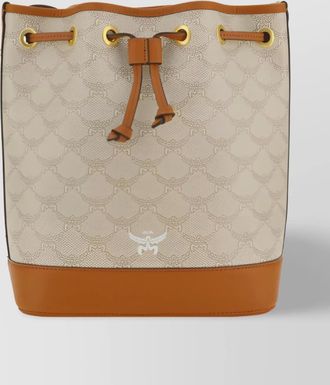 MCM adjustable strap monogram bucket bag