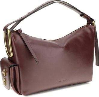 Marc Jacobs Womens Juliette Shoulder Bag Dark Port Calf Leather Bos Taurus