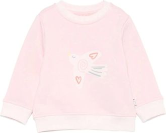 Stella McCartney Pink Bird Print Crewneck Sweatshirt