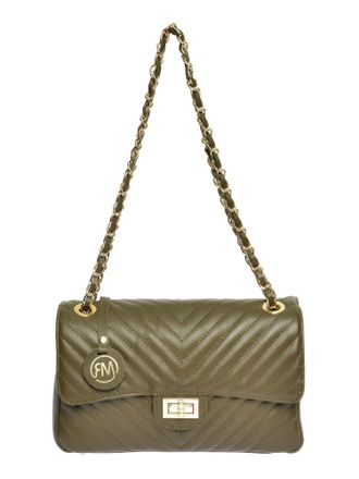 Roberta M Groen Rundleer Tas