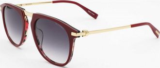 Trussardi Womens STR330F-0AQ8B-55 STR330F 55 0AQ8B Sunglasses - Dark Red - One Size