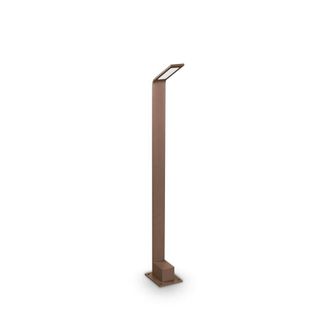 Netlighting Agos Integrated LED Outdoor Tall Bollard Brown 670Lm 3000K IP54