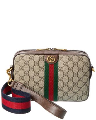 Gucci Ophidia Gg Supreme Canvas & Leather Shoulder Bag