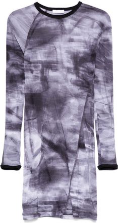 Helmut Lang Scribble Dress - Womens - Cotton/Polyamide