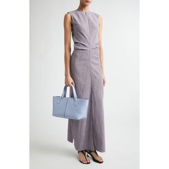 Proenza Schouler Selene Static Suiting Maxi Dress in Aubergine/White at Nordstrom, Size 10