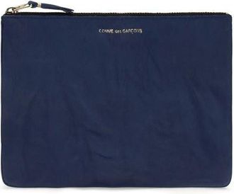Comme Des Gar&ccedil;ons Blauwe Kalfsleren Bos Taurus Portemonnee