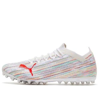 Puma Ultra 1.2 MG Soccer Shoes White/Red 106341-04
