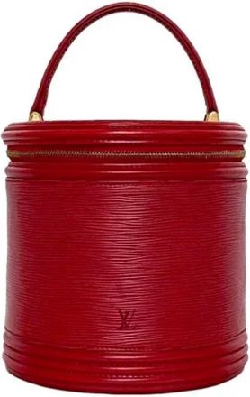 Louis Vuitton Tweedehands leren Louis Vuitton tassen - Dames - Vintage Handtas - Rood - ONE Size - Vintage