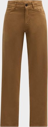 Isaia Men & apos;s Cashmere-Cotton Slim 5-Pocket Pants