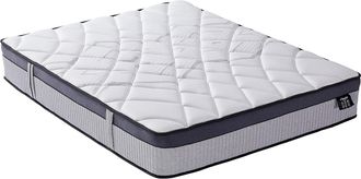 Vente-Unique Colch&oacute;n 140 x 190 cm h&iacute;brido con muelles ensacados de 5 zonas y viscoel&aacute;stico de 30 cm de grosor - PATNOS de YSM&Eacute;E