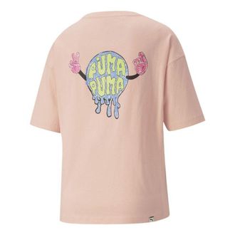 Puma (WMNS) PUMA Downtown Graphic Printing Causual Sports Round Collar Female Pink 533050-27