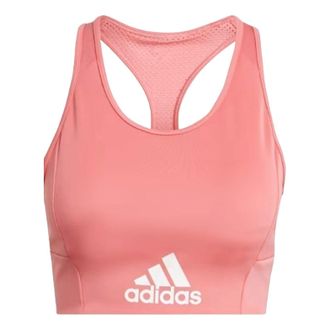 adidas (WMNS) adidas AEROREADY Designed 2 Move Logo Padded Sports Bra Asia Sizing Pink White GL3835