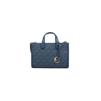 Michael Kors Tassen, Dames, Blauw, ONE Size, Polyester, Gigi Small Signature Logo Messenger Bag