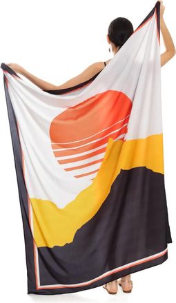 Amap&ocirc; geometric print scarf - women - Polyester - One Size - Orange